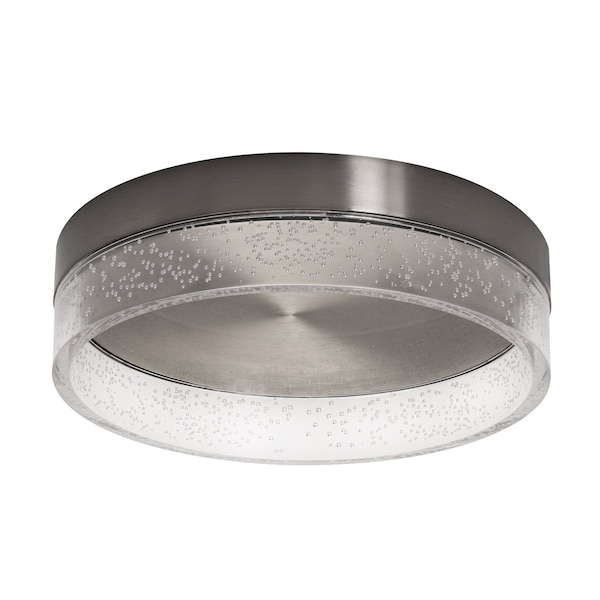 Afx Maggie - LED Flush Mount - 12" - Satin Nickel - Clear Bubble Acrylic MGGF12L30D1SN - main